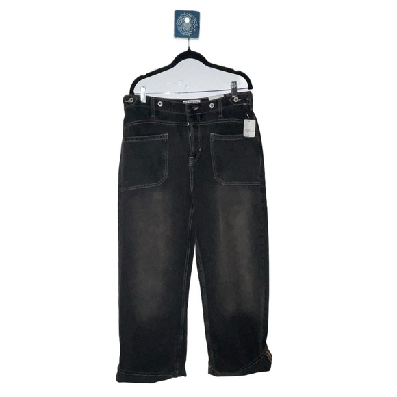 FREE PEOPLE WE THE FREE palmer cuffed jeans in chalkboard NWT 29 - Picture 6 of 17